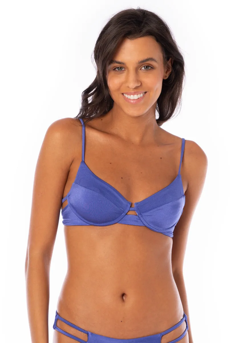Maaji Perrywinkle Jenna Unmolded Underwire Bikini Top Maaji