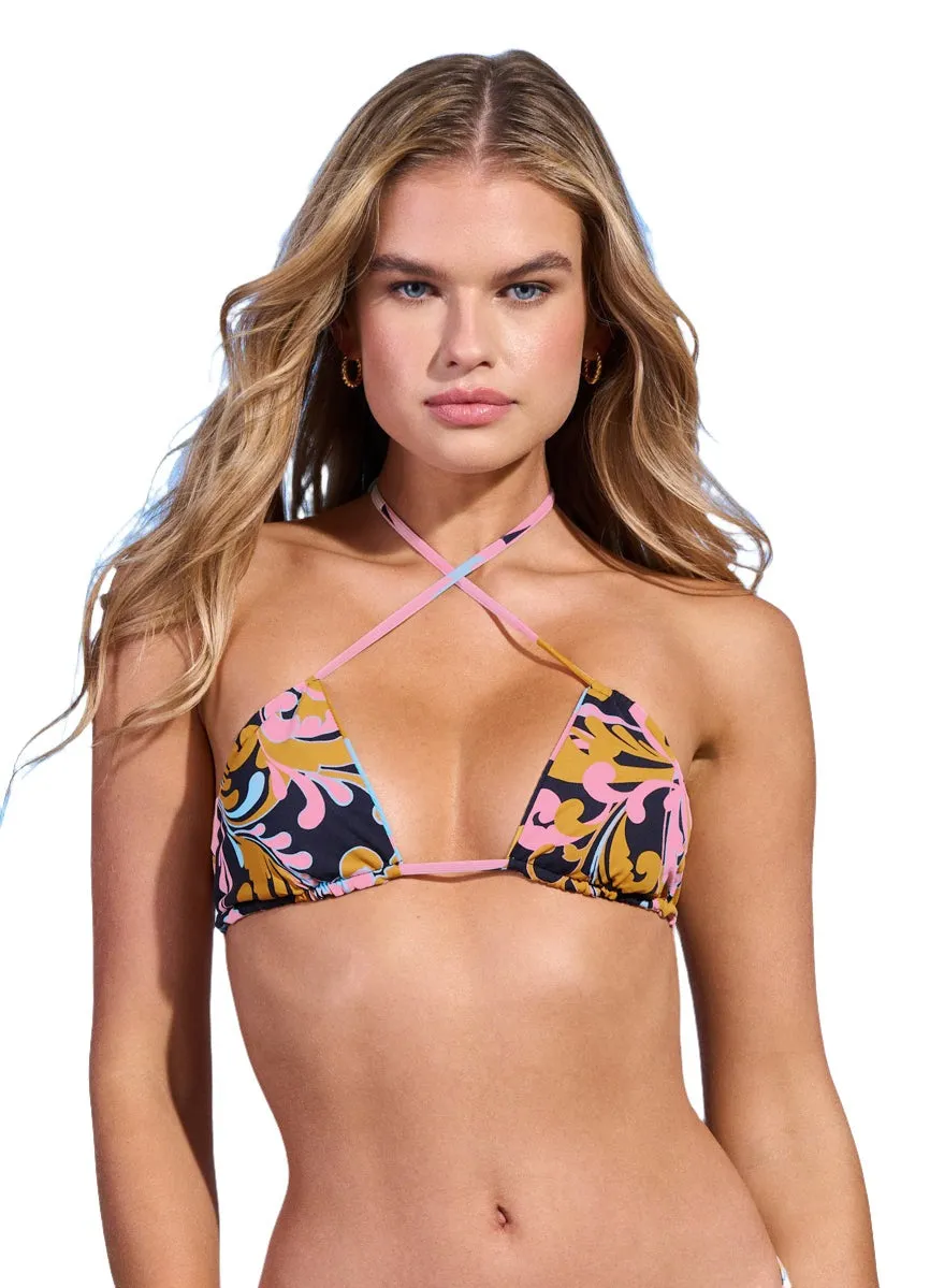 Maaji Picasso No Words Sliding Triangle Bikini Top Maaji
