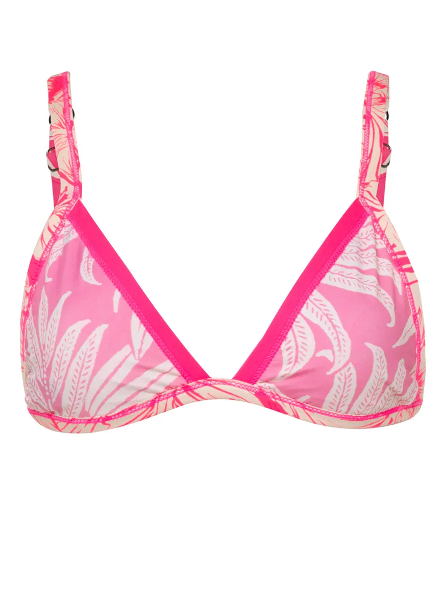 Maaji Pink Blossom Rewind Fixed Triangle Bikini Top Maaji