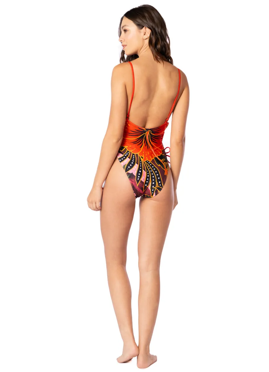 Maaji Pink Hibiscus Lyla Classic One Piece Maaji