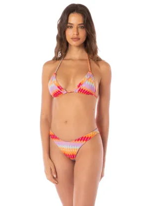 Maaji Pink Prism Balming Sliding Triangle Bikini Top Maaji