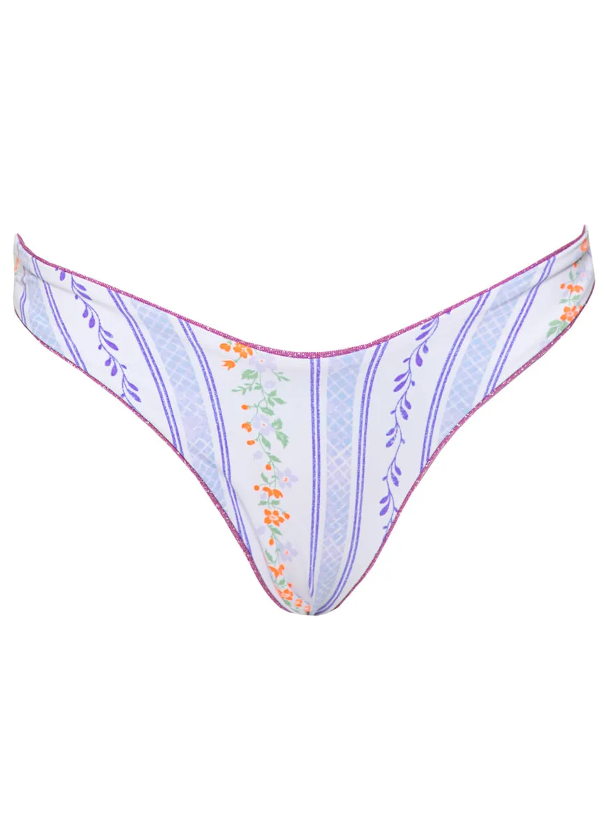Maaji Pink Prism Splendour Regular Rise Thin Side Bikini Bottom Maaji
