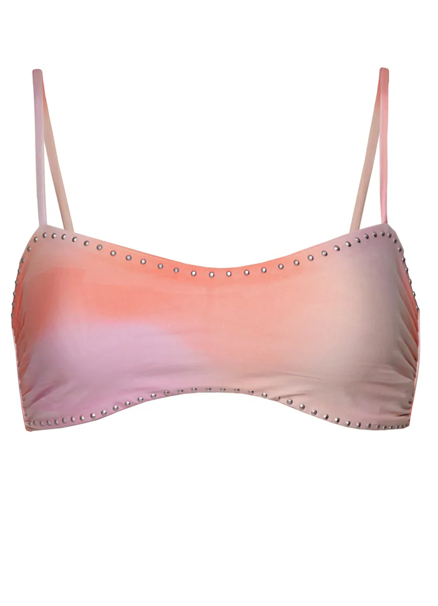 Maaji Pink Swirl Hunter Classic Bralette Bikini Top Maaji