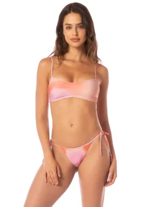 Maaji Pink Swirl Hunter Classic Bralette Bikini Top Maaji