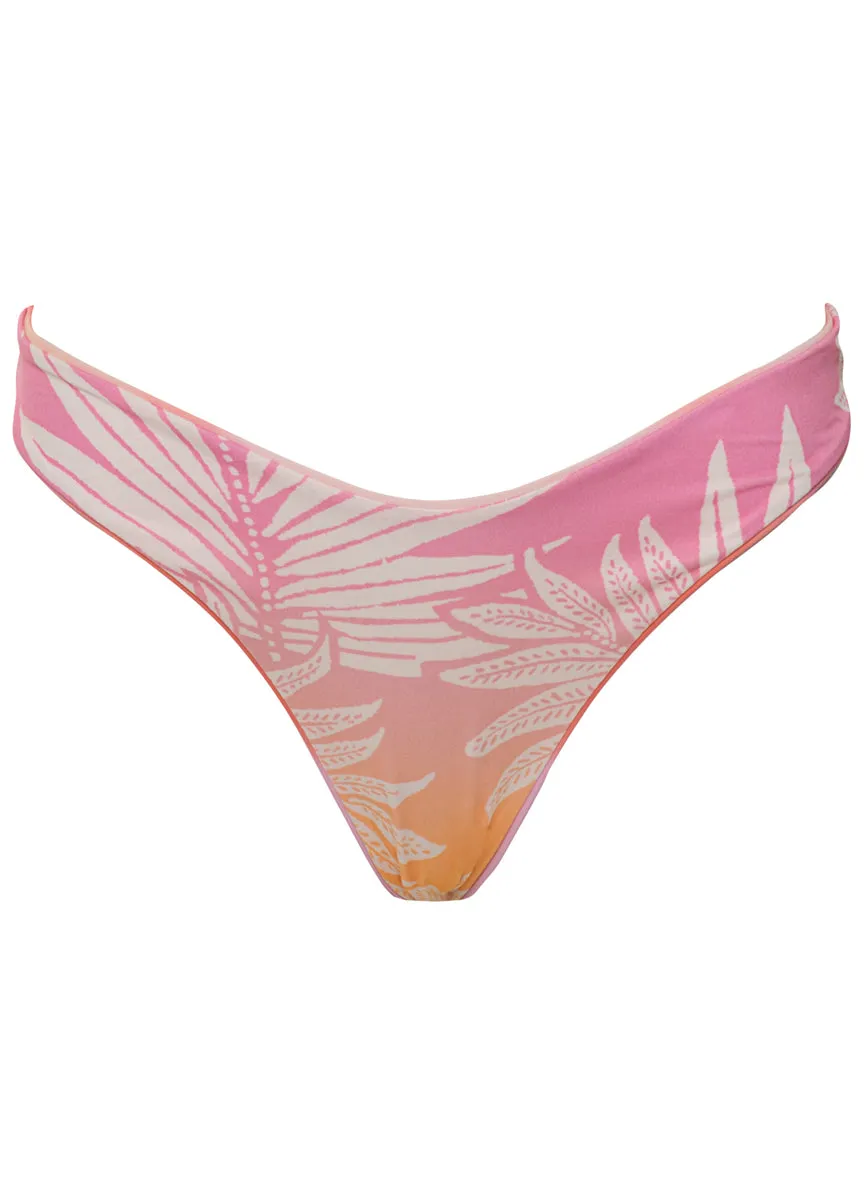 Maaji Pink Swirl Splendour Regular Rise Thin Side Bikini Bottom Maaji