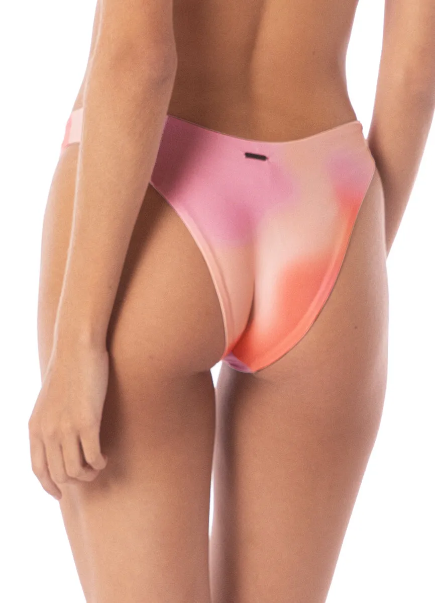 Maaji Pink Swirl Splendour Regular Rise Thin Side Bikini Bottom Maaji