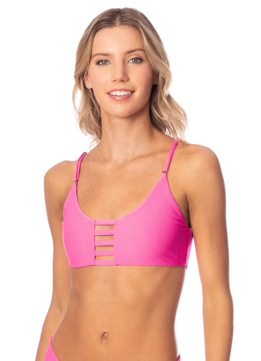 Maaji Radiant Pink Praia Classic Bralette Bikini Top Maaji