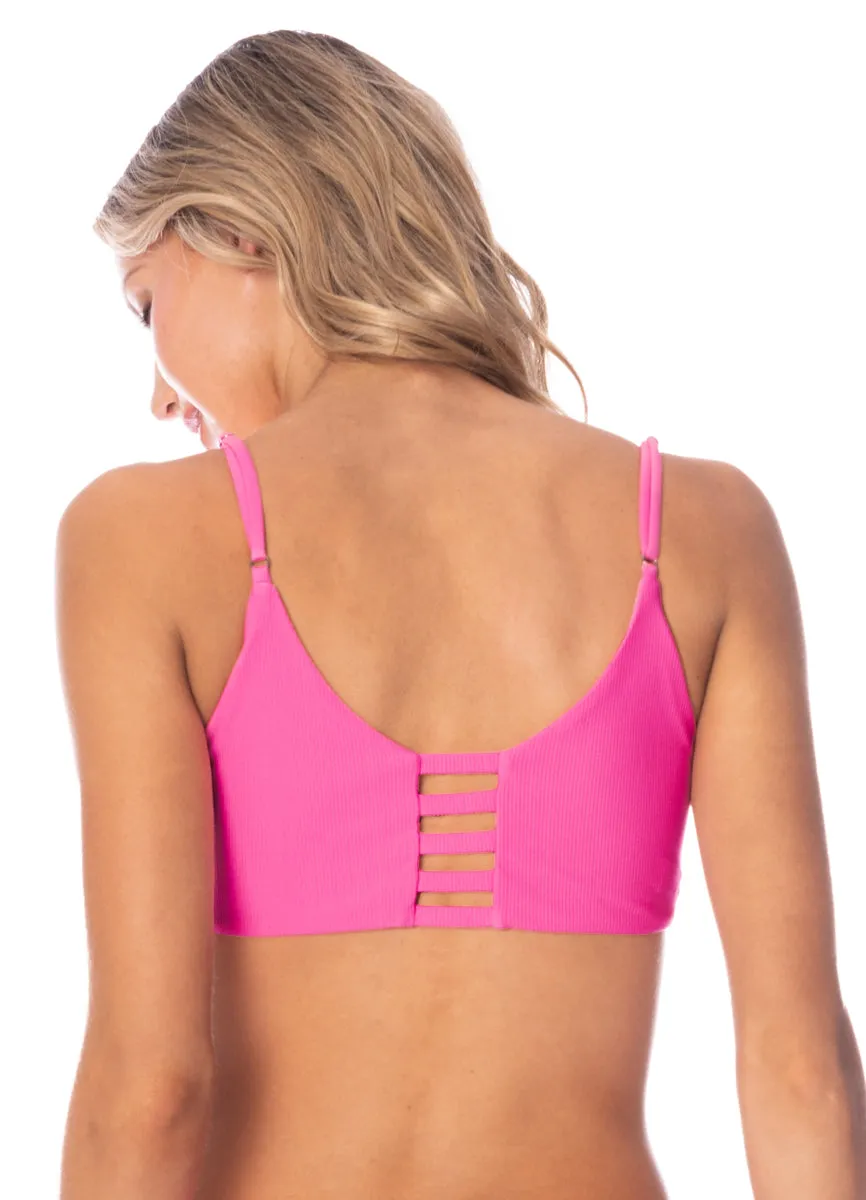 Maaji Radiant Pink Praia Classic Bralette Bikini Top Maaji
