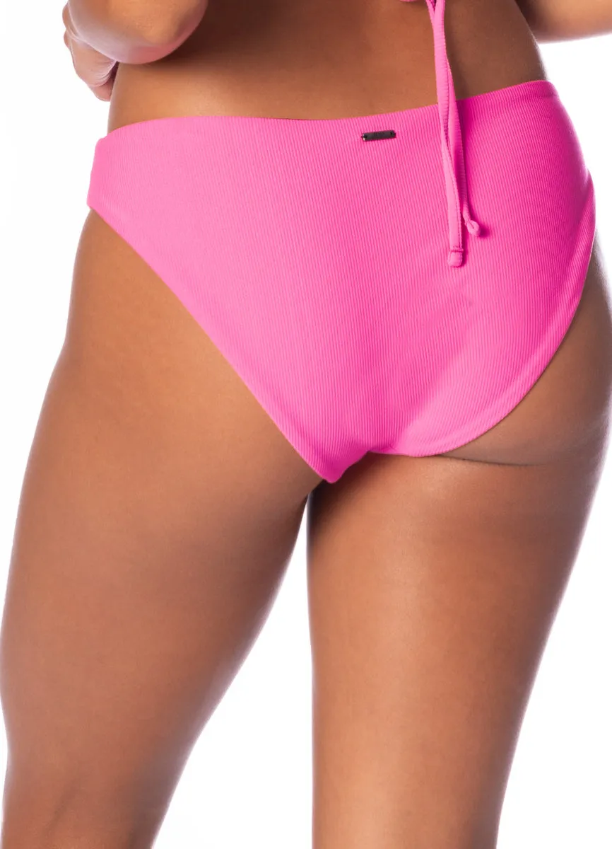 Maaji Radiant Pink Sublimity Regular Rise Classic Bikini Bottom Maaji