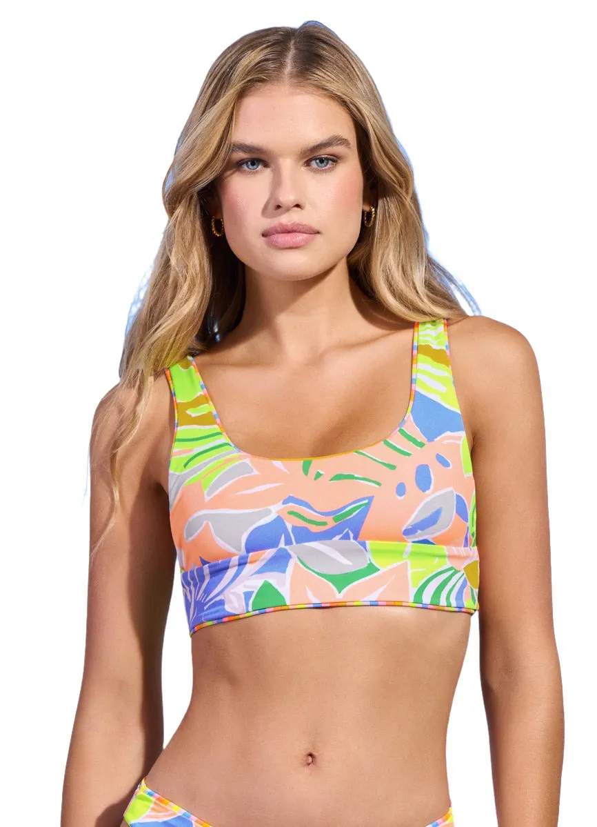 Maaji Rainbow Stripe Donna Sporty Bralette Bikini Top Maaji