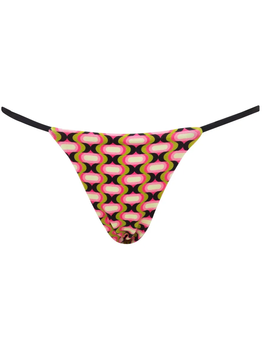 Maaji Retro Prism Flash Low Rise Single Strap Bikini Bottom Maaji