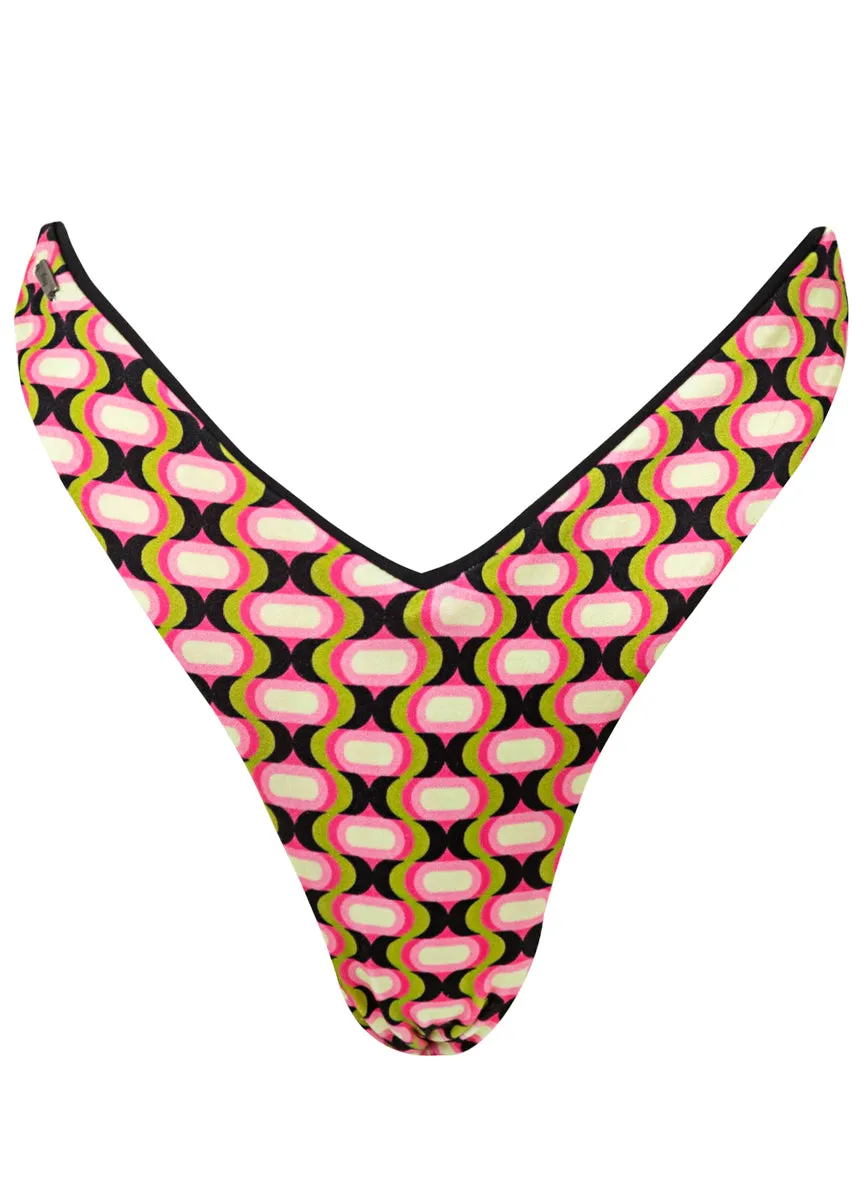 Maaji Retro Prism Reagan Regular Rise V Front Bikini Bottom Maaji
