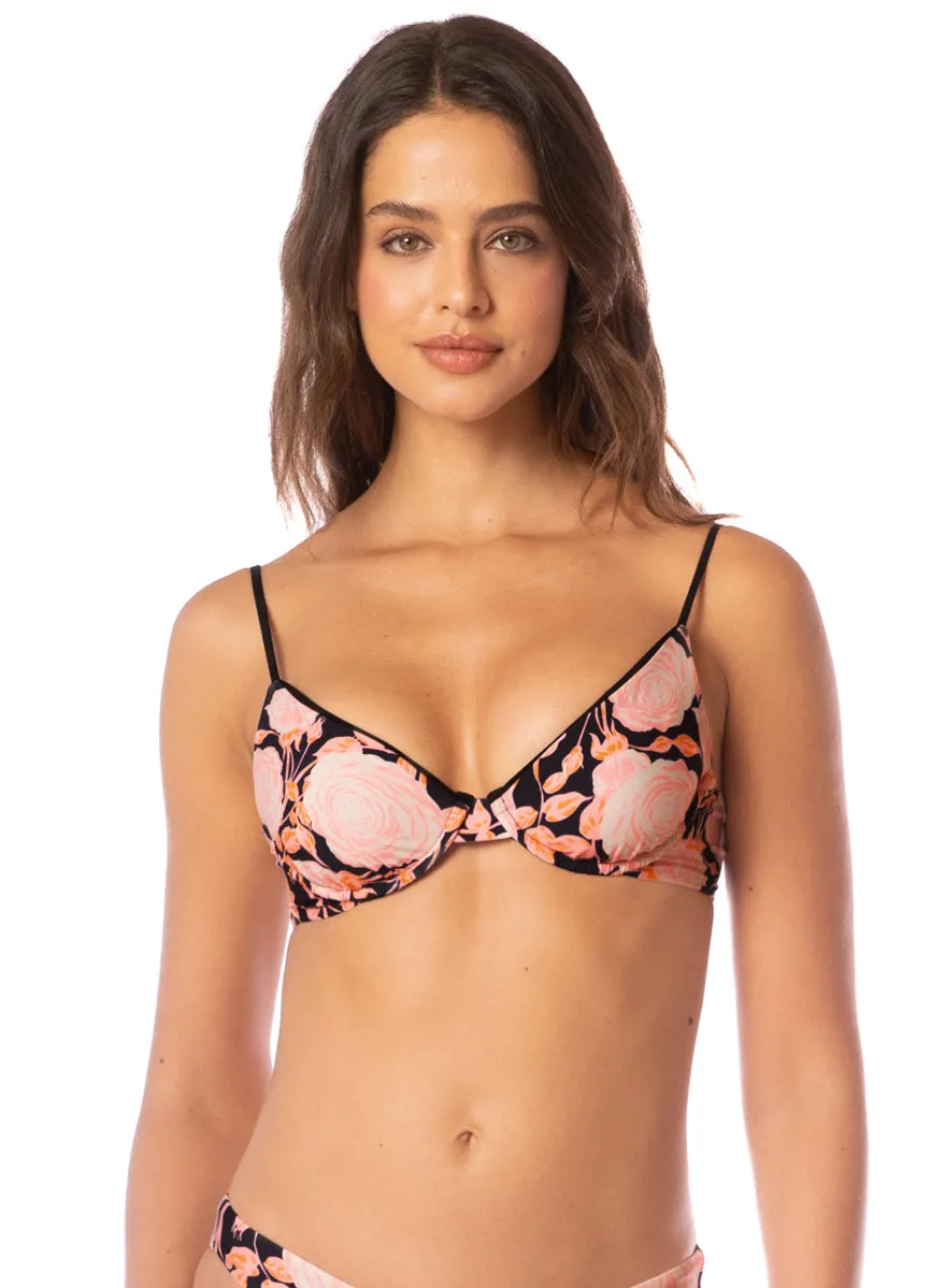 Maaji Rose Petals Dainty Unmolded Underwire Bikini Top Maaji
