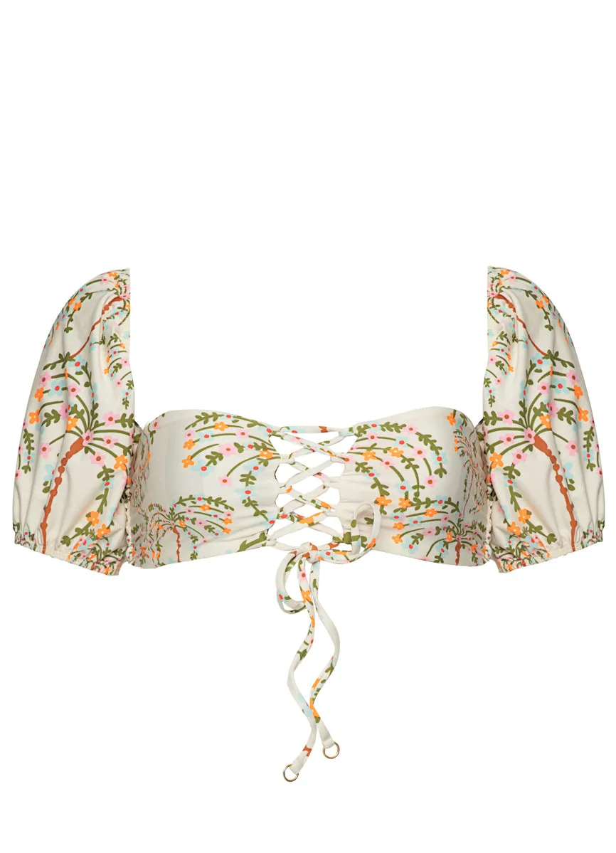 Maaji Sandstone Tropics Radiance Lace Up Bralette Bikini Top Maaji