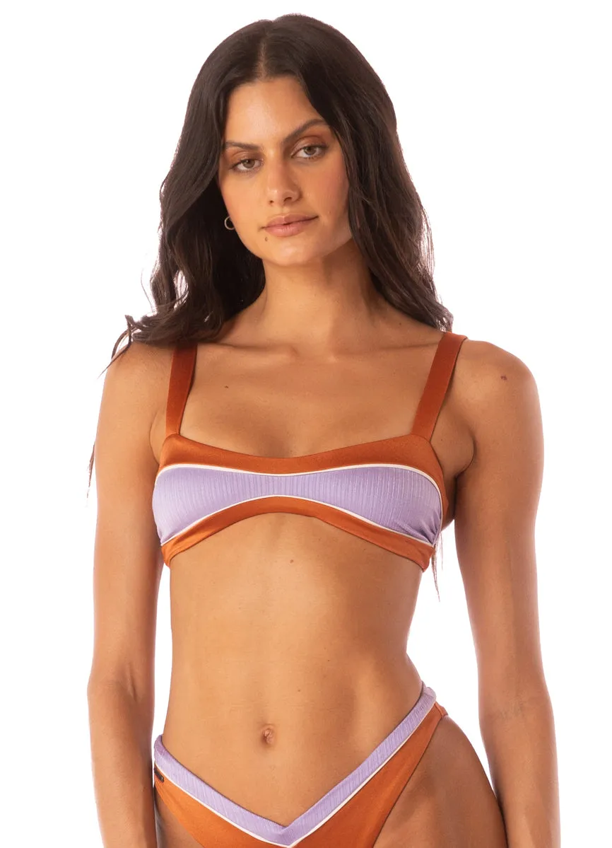 Maaji Satin Umber Headhunter Sporty Bralette Bikini Top Maaji