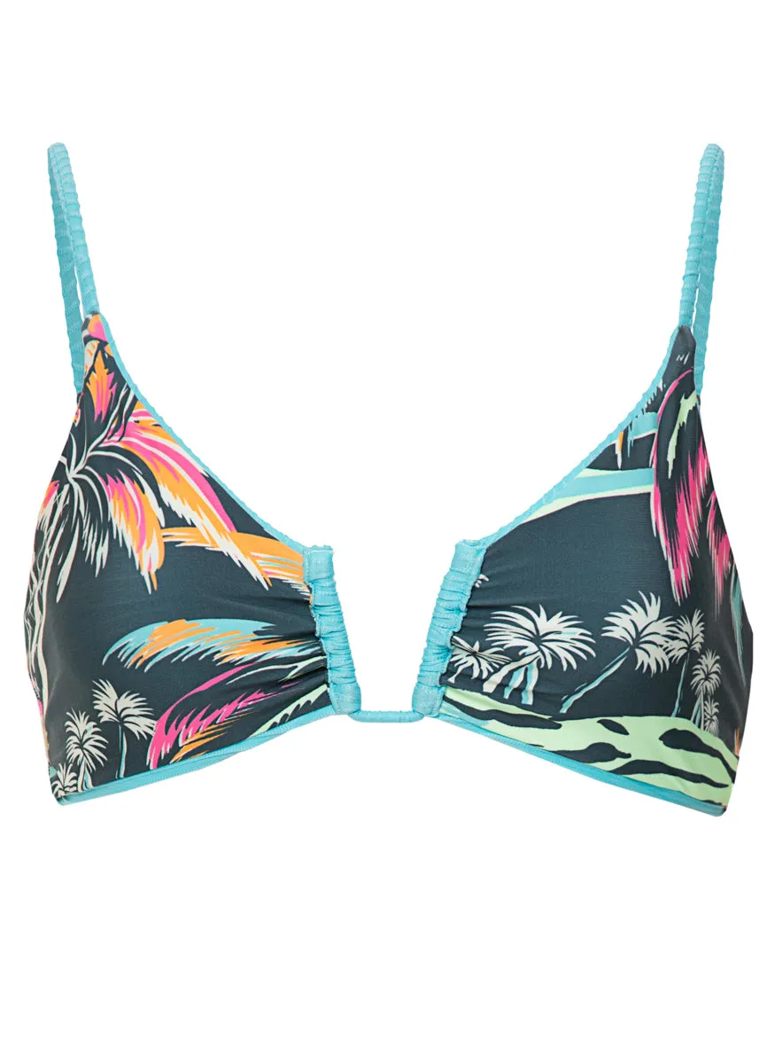 Maaji Sea Blue Bia U Wire Bralette Bikini Top Maaji