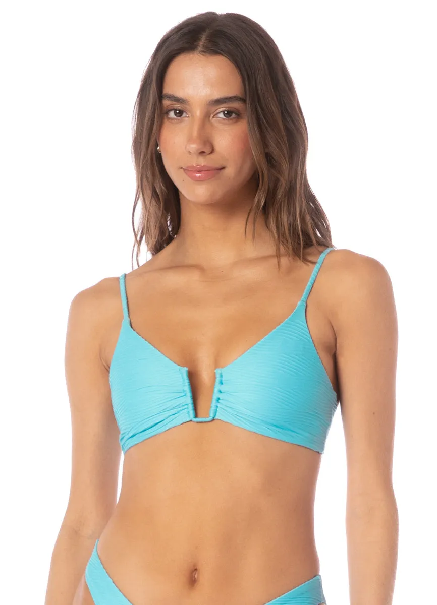 Maaji Sea Blue Bia U Wire Bralette Bikini Top Maaji