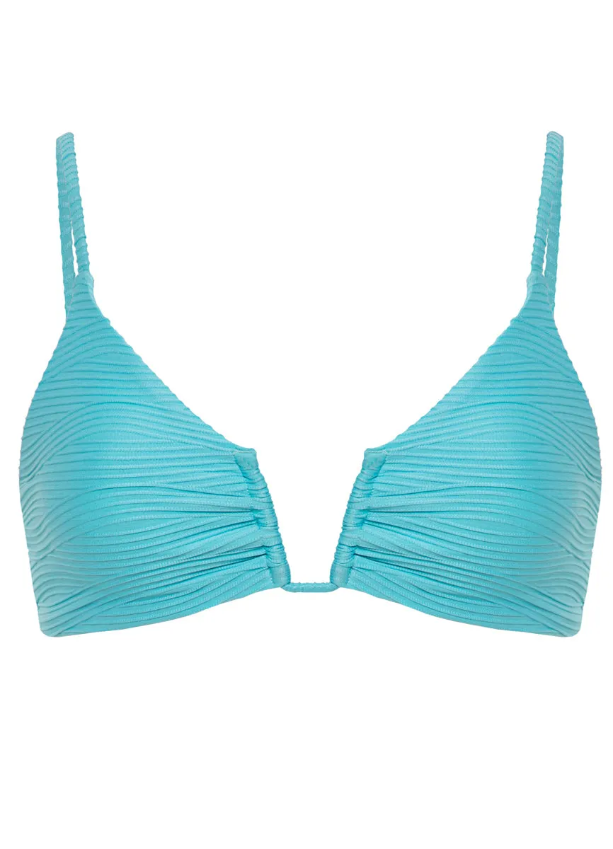 Maaji Sea Blue Bia U Wire Bralette Bikini Top Maaji
