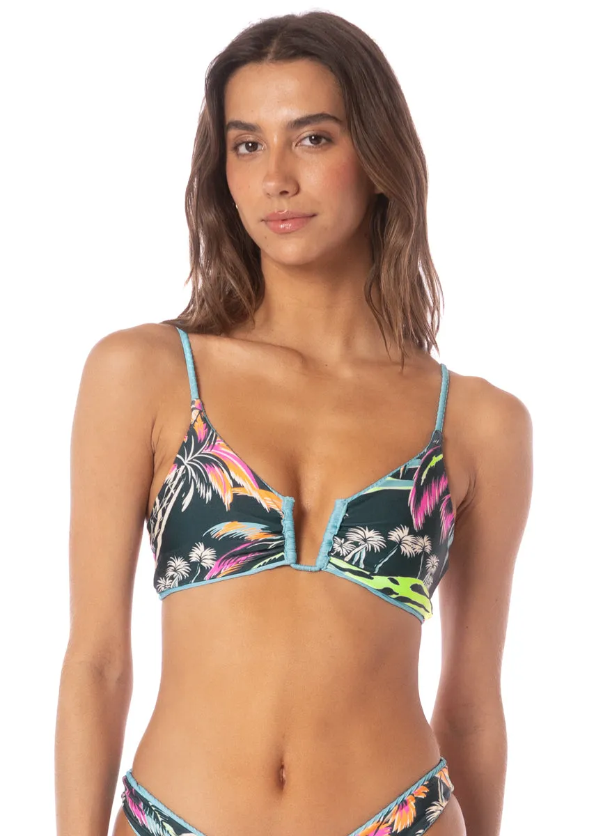 Maaji Sea Blue Bia U Wire Bralette Bikini Top Maaji