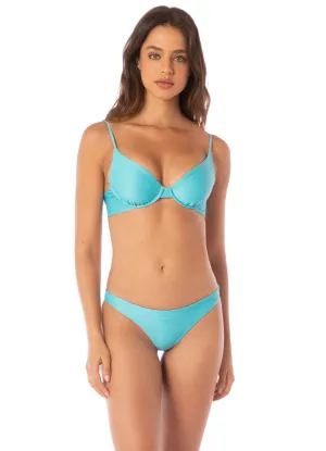 Maaji Sea Blue Dainty Unmolded Underwire Bikini Top Maaji