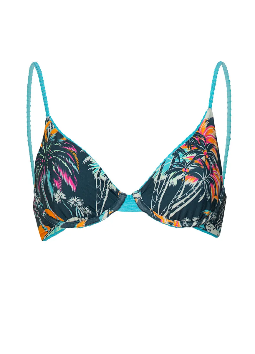 Maaji Sea Blue Dainty Unmolded Underwire Bikini Top Maaji