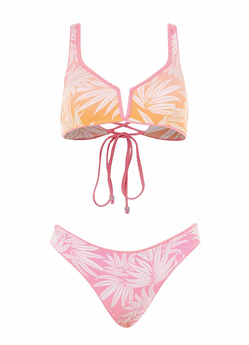 Maaji Sea Pink Victoria V Wire Bralette Bikini Top Maaji