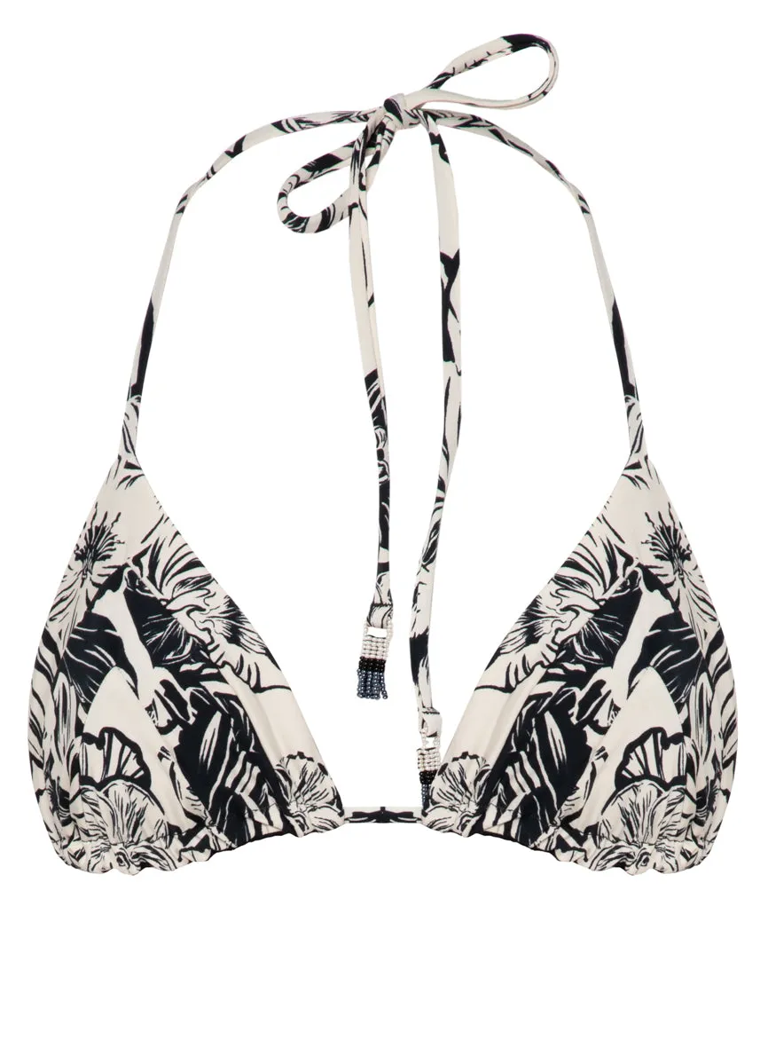 Maaji Sepia Fiori Alana Sliding Triangle Bikini Top Maaji