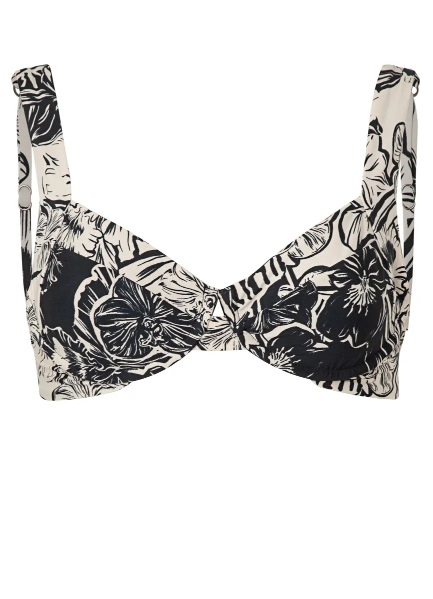 Maaji Sepia Fiori Archie Underwire Bikini Top Maaji