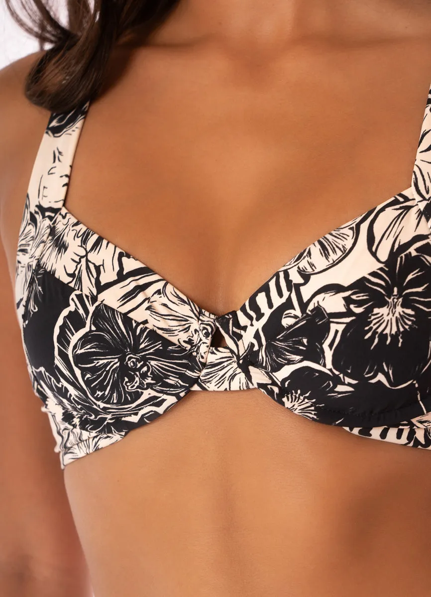 Maaji Sepia Fiori Archie Underwire Bikini Top Maaji