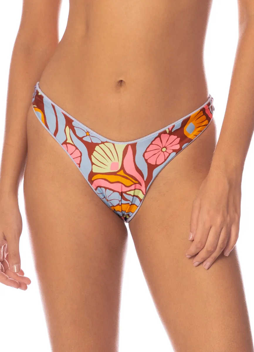 Maaji Serenity Blue Splendour Regular Rise Thin Side Bikini Bottom Maaji