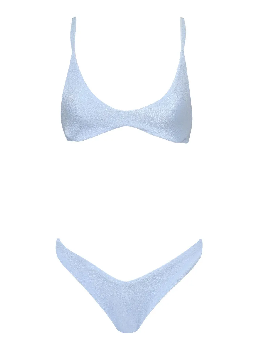 Maaji Serenity Blue Splendour Regular Rise Thin Side Bikini Bottom Maaji