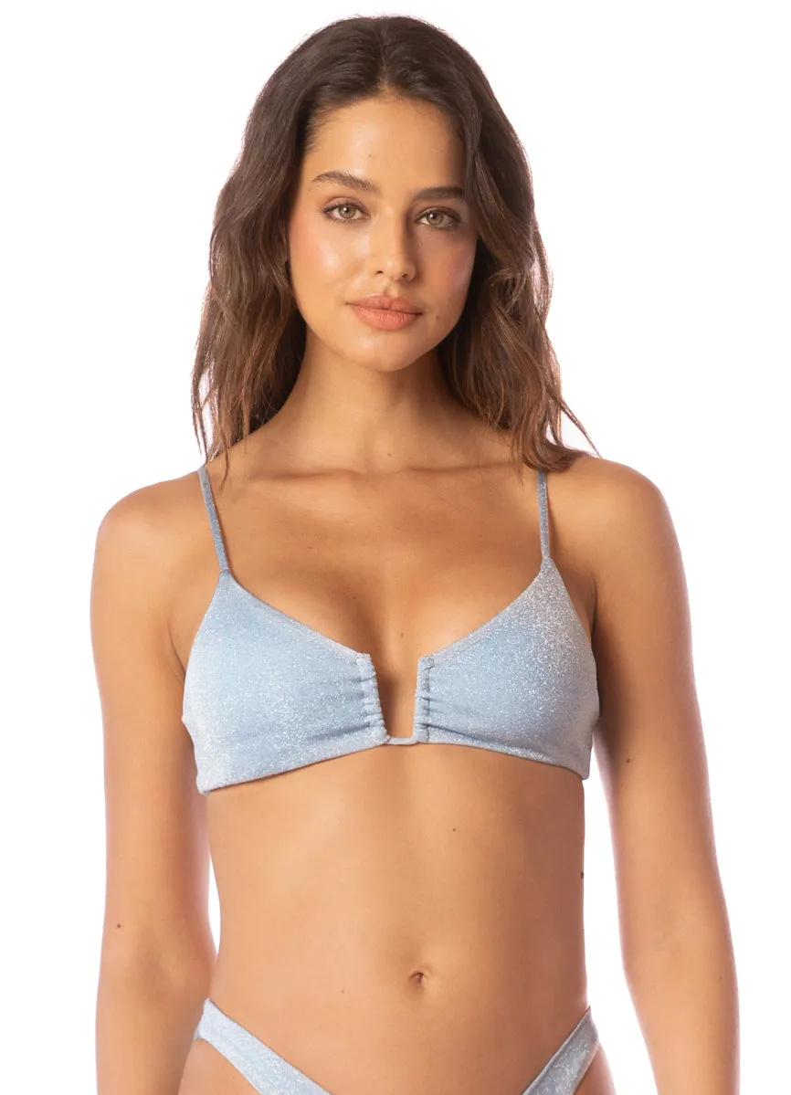 Maaji Silver Blue Bia U Wire Bralette Bikini Top Maaji