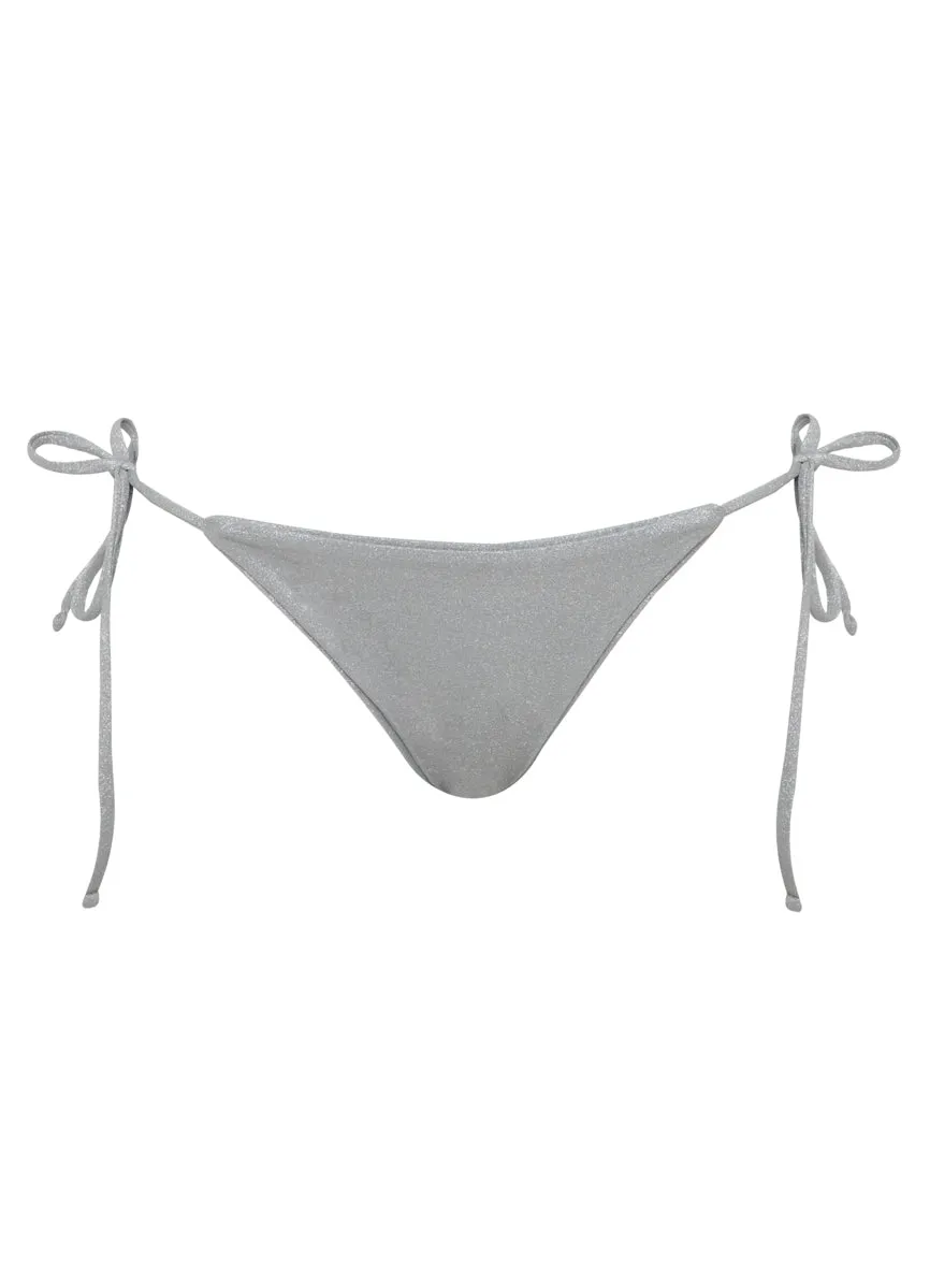Maaji Smokey Silver Sunning Low Rise Tie Side Bikini Bottom Maaji