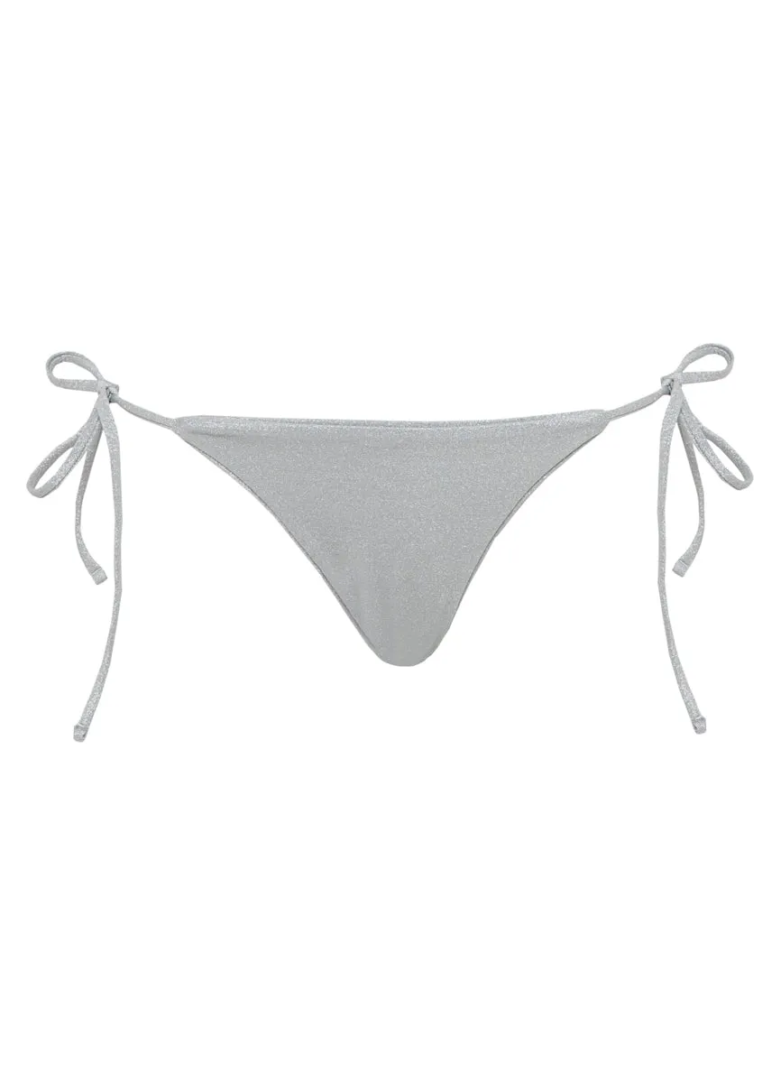 Maaji Smokey Silver Sunning Low Rise Tie Side Bikini Bottom Maaji