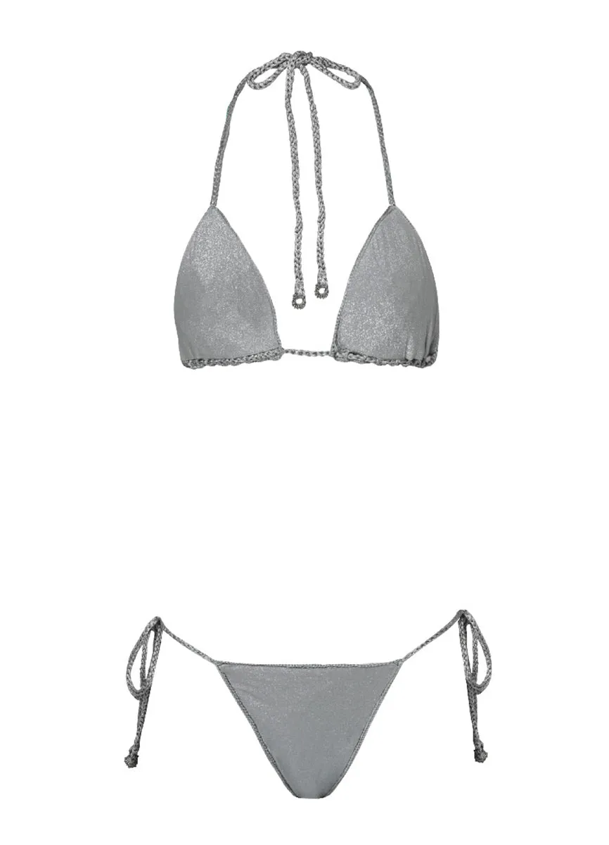 Maaji Sparkle Mesh Balms Sliding Triangle Bikini Top Maaji