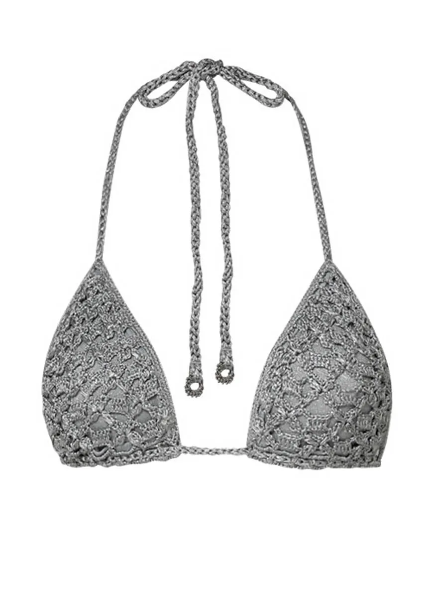Maaji Sparkle Mesh Balms Sliding Triangle Bikini Top Maaji