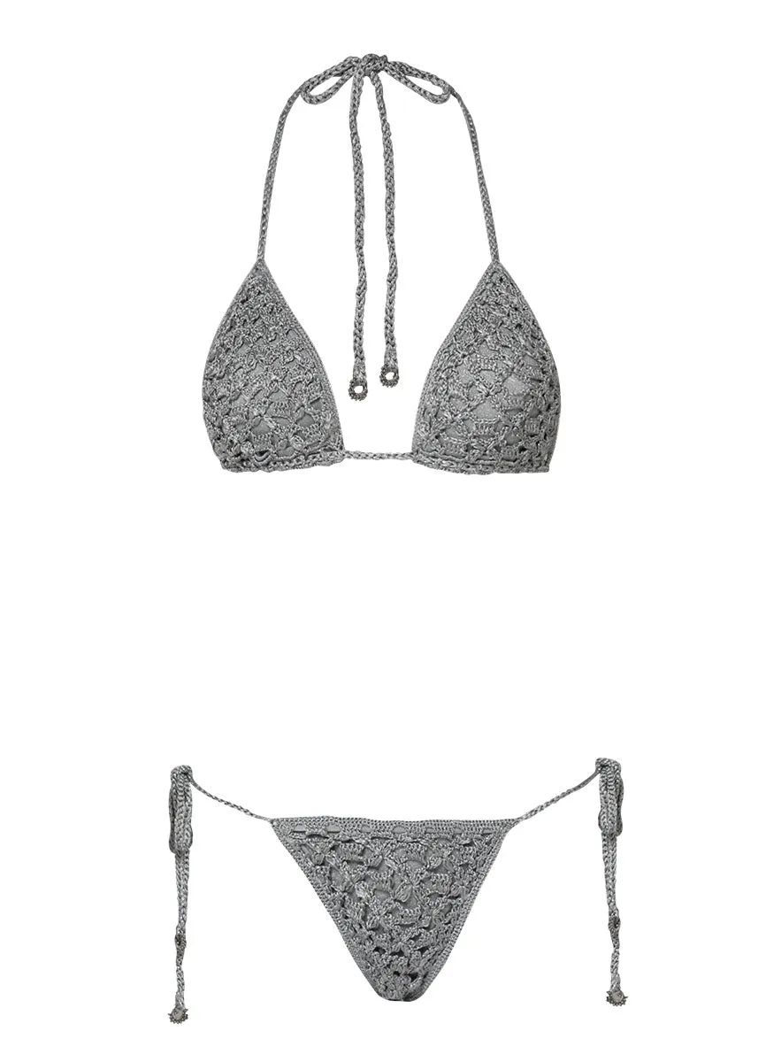 Maaji Sparkle Mesh Balms Sliding Triangle Bikini Top Maaji