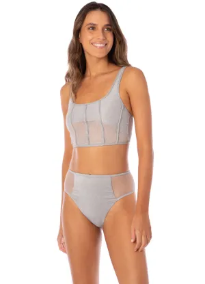 Maaji Sparkle Mesh Hecate Swim Crop Top Bikini Top Maaji