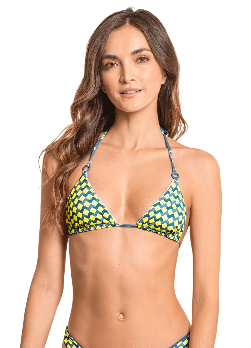 Maaji Stencil Stamp Estelle Sliding Triangle Bikini Top Maaji