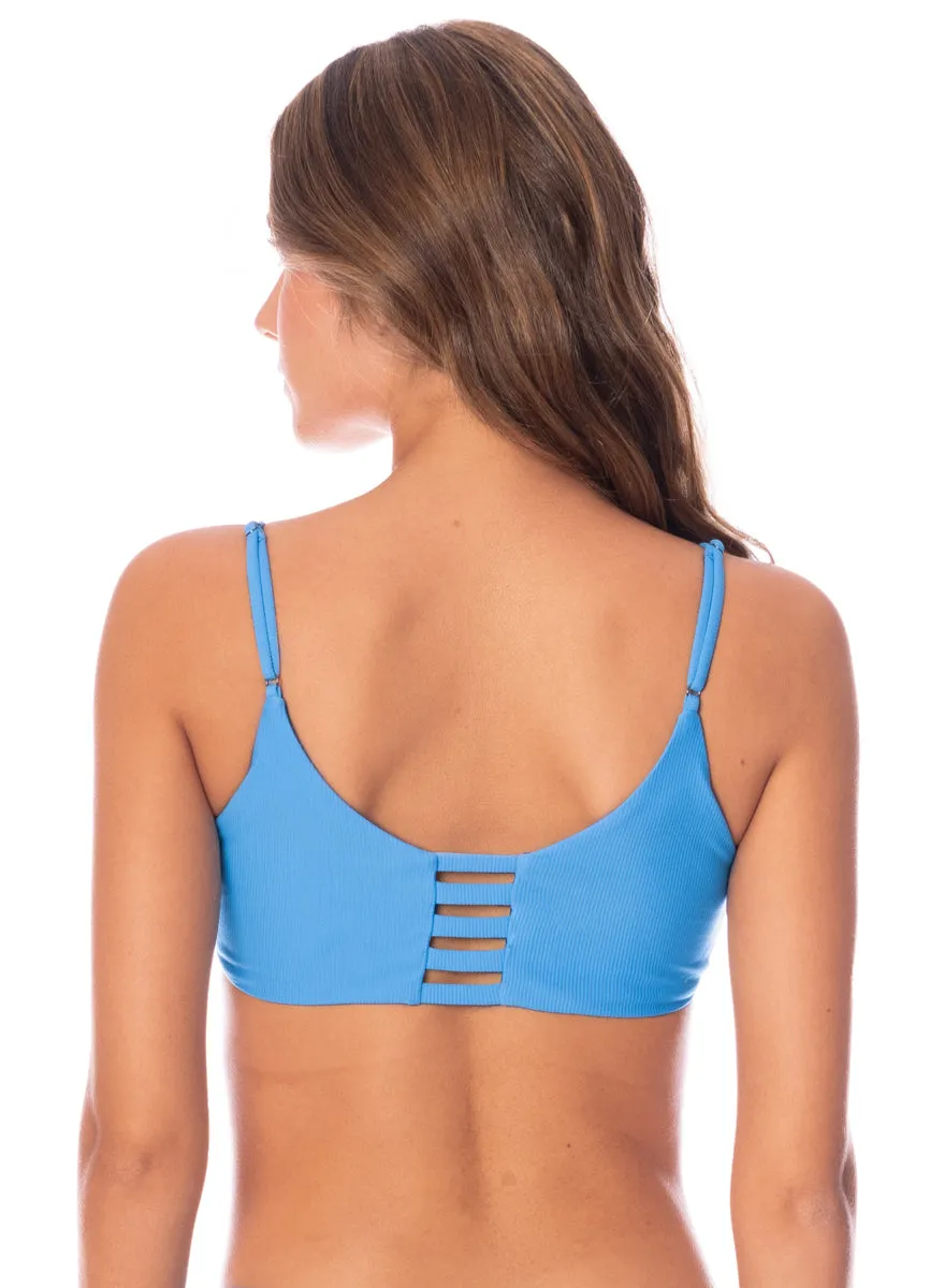 Maaji Stone Blue Praia Classic Bralette Bikini Top Maaji