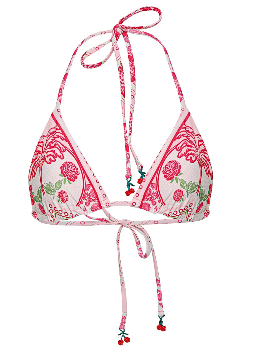 Maaji Strawberry Palm Balmy  Sliding Triangle Bikini Top Maaji