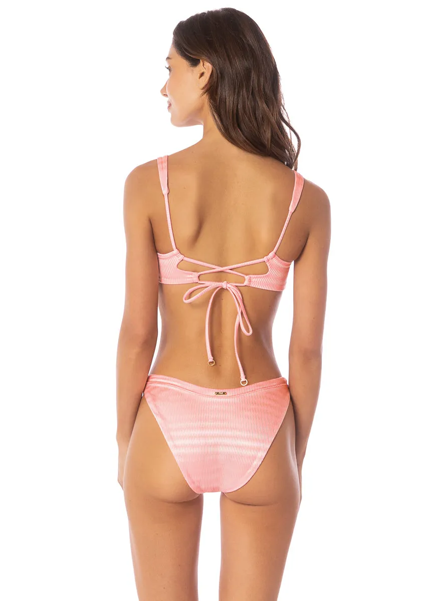 Maaji Strawberry Pink Lilium  Classic Bralette Bikini Top Maaji