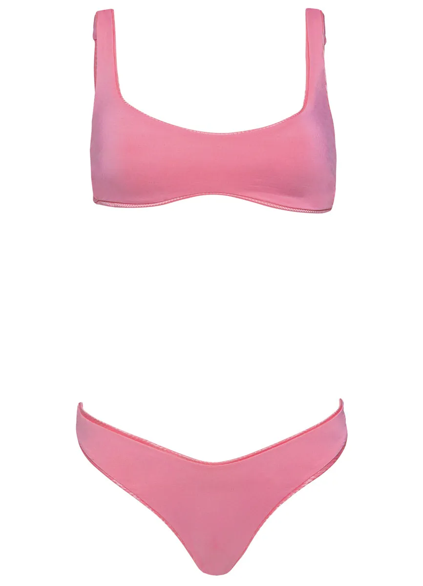 Maaji Strawberry Pink Lilium  Classic Bralette Bikini Top Maaji