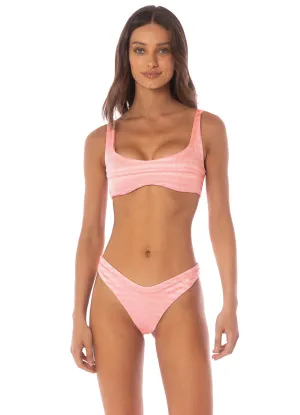 Maaji Strawberry Pink Lilium  Classic Bralette Bikini Top Maaji