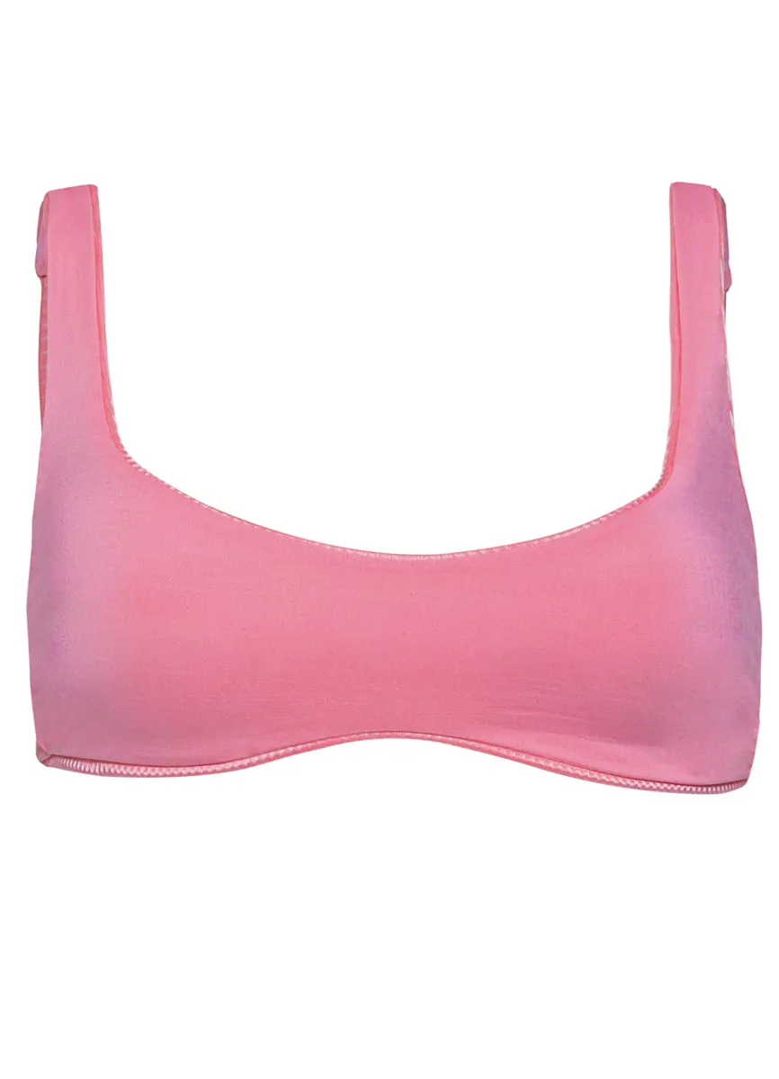 Maaji Strawberry Pink Lilium  Classic Bralette Bikini Top Maaji