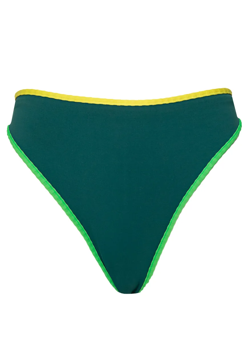Maaji Striped Mule Elite High Rise Classic Bikini Bottom Maaji
