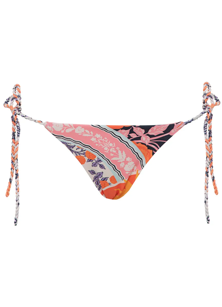 Maaji Sundance Pink Sunning Low Rise Tie Side Bikini Bottom Maaji