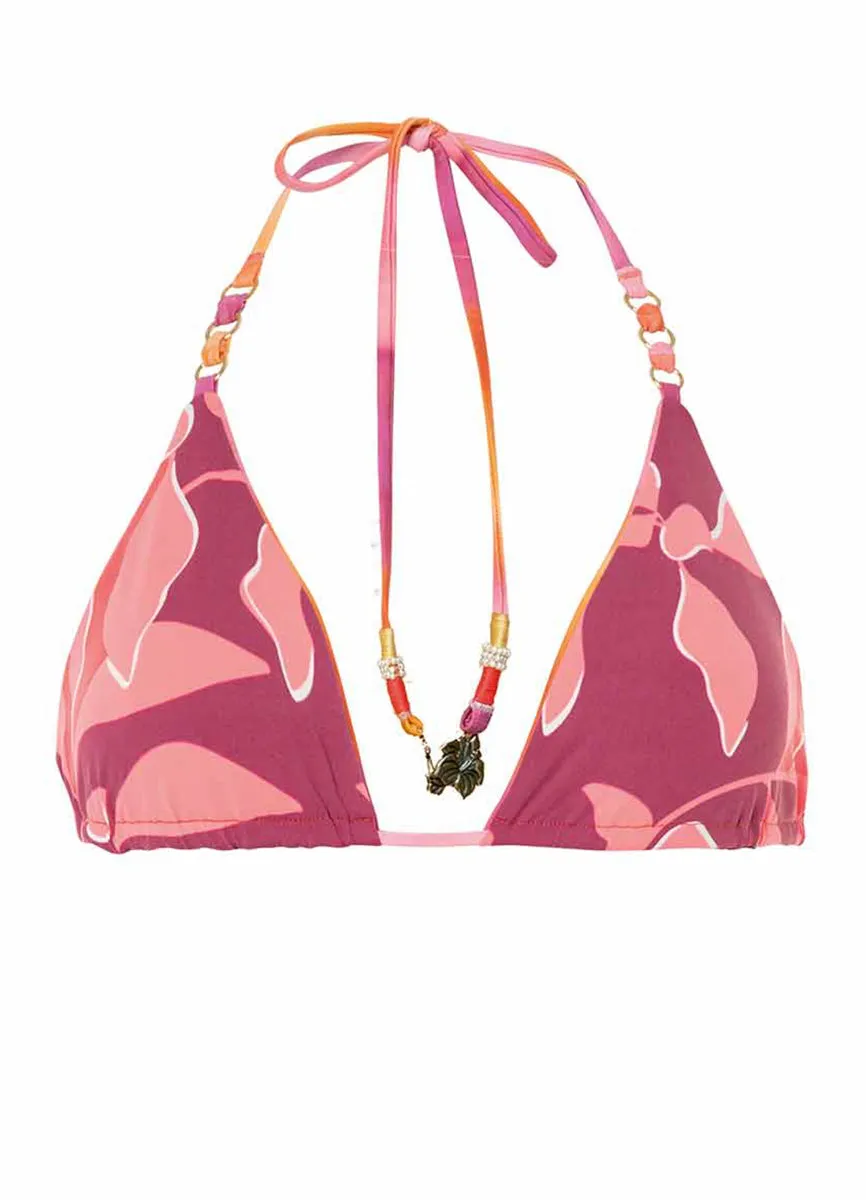 Maaji Sunrise Dye Balmy Rings Sliding Triangle Bikini Top Maaji
