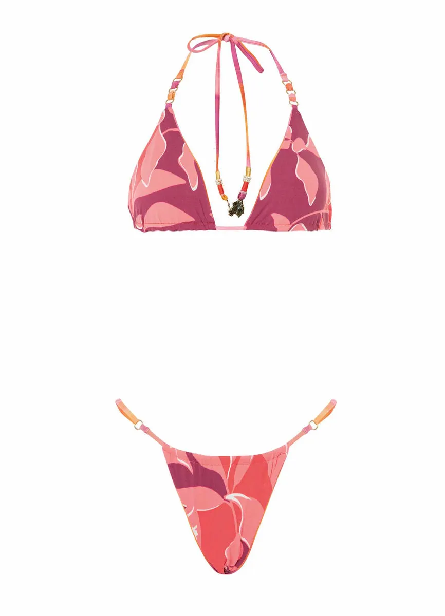 Maaji Sunrise Dye Balmy Rings Sliding Triangle Bikini Top Maaji