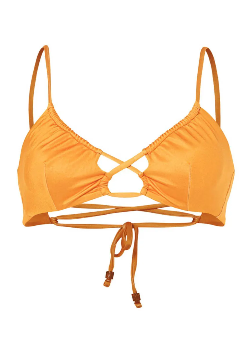 Maaji Tangerine Kelly Loop Front Triangle Bikini Top Maaji